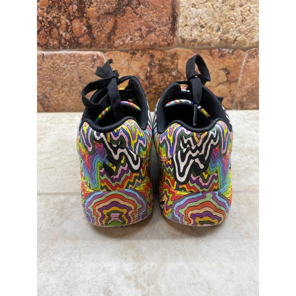 Skechers Sneakers Jen Stark Kids Size 1 Psychedelic Rainbow Art Shoes Swirl Shoe - Picture 3 of 13